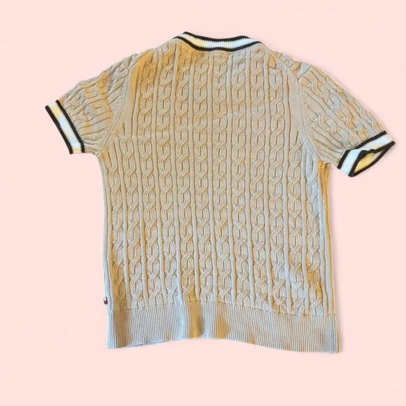 Tommy Hilfiger Cable Knit Short Sleeve Sweater – X - Picture 4 of 6